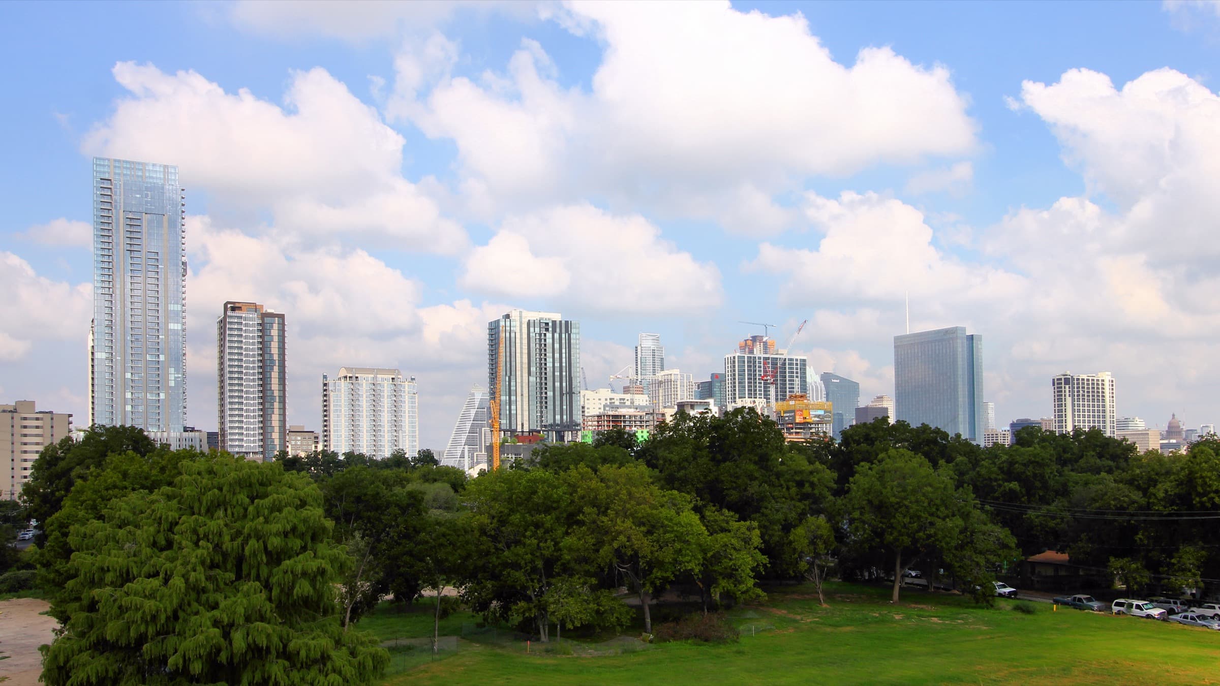 Austin skyline on a summer afternoon
